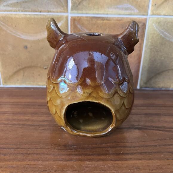 Vintage Momentum Ceramic Owl Candle Tea Light Candle Holder - Picture 4 of 8